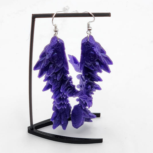 Gemstone Dragon Earrings