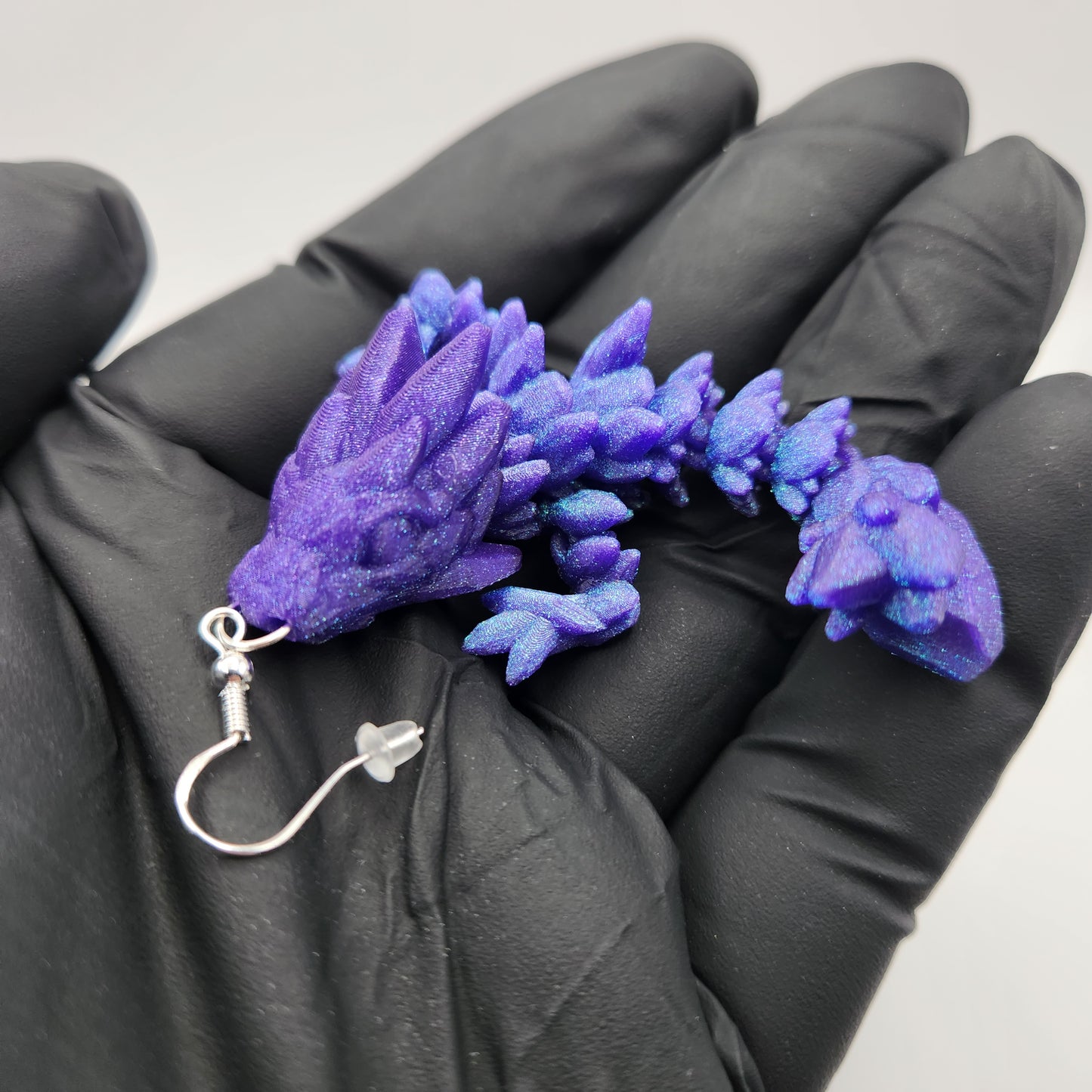 Gemstone Dragon Earrings