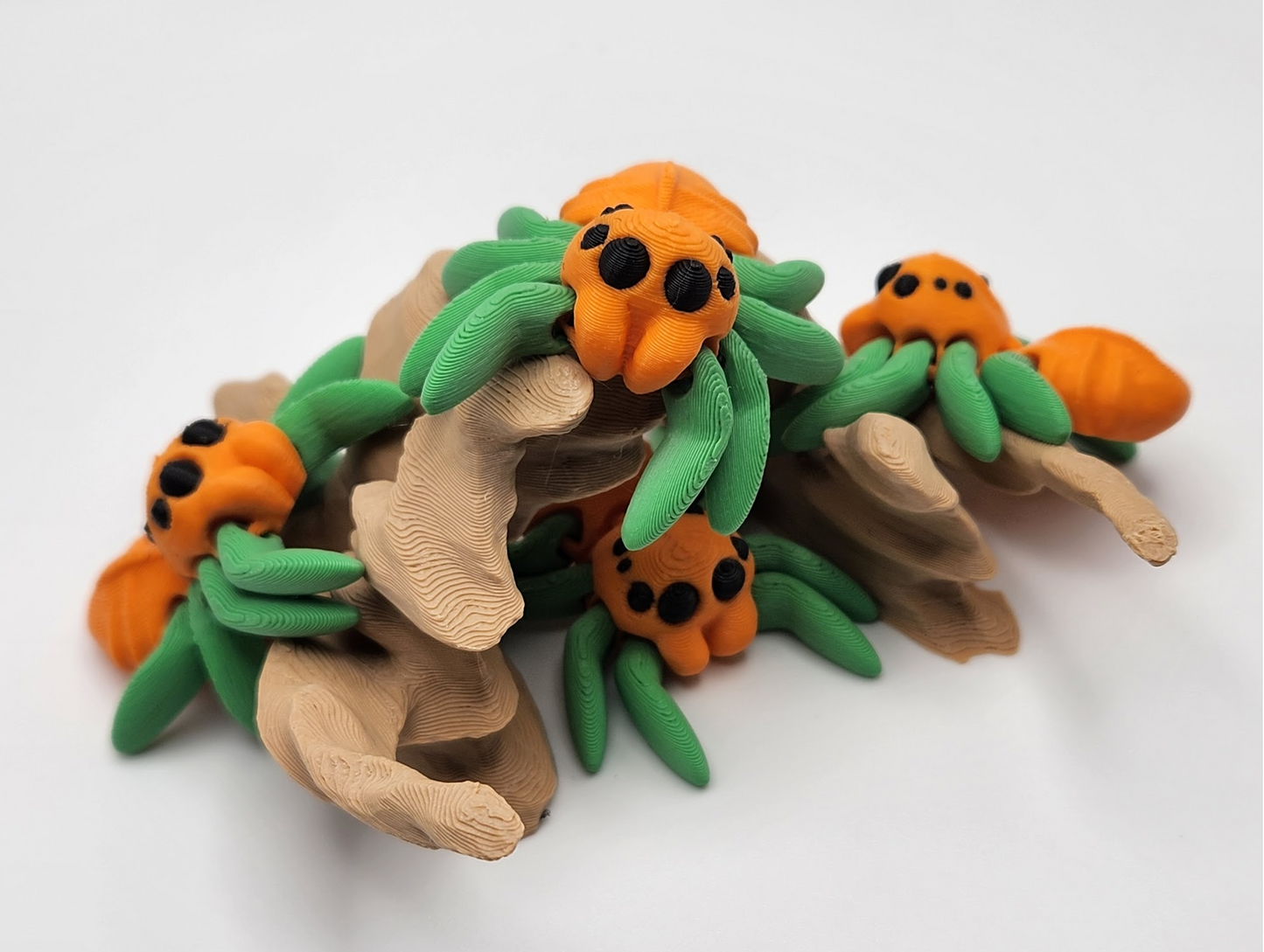 HallowEEEKS! Tiny Articulated Spiders (Set of 3)